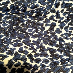 Faded Glory Blue and Black Leopard Print Skinny Jeans